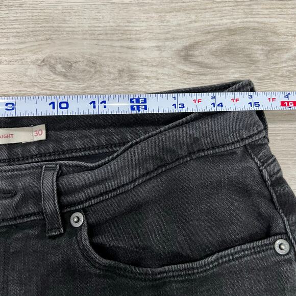 Levi's Women's‎ Straight Stretch Mid Rise Easy Fit Straight Leg Jeans Black - Picture 9 of 11